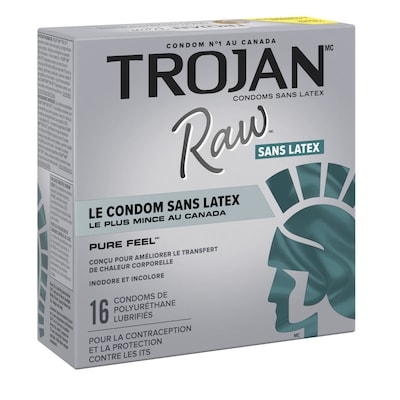 Condom lubrifiés sans latex Raw Pure Feel format économique