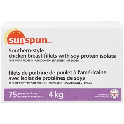 Sunspun Filets de poitrine de poulet à la américaine avec isolat de protéines de soya 4.2 kg, 1,55 $/100g