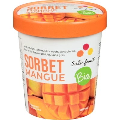 Solo Fruits   Sorbet mangue bio 500 ml, 1,40 $/100ml