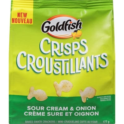 Pepperidge Farm Goldfish croustillants mini-craquelins cuits au four crème sure et oignon 177 g, 1,97 $/100g