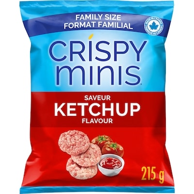 Quaker Galettes de riz brun Ketchup format familial 215 g, 2,79 $/100g