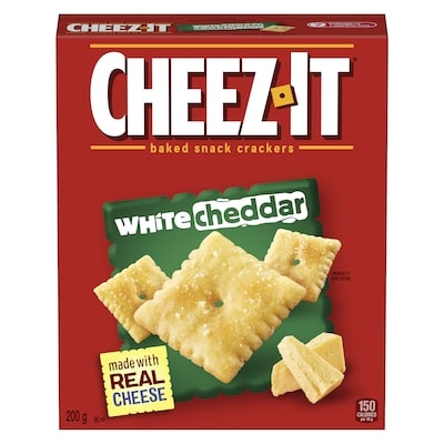 Cheez-It Baked Snack Crackers White Cheddar 200 g, $1.25/100g