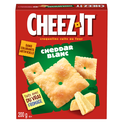 Cheez-It Craquelins cuits au four cheddar blanc 200 g, 1,25 $/100g