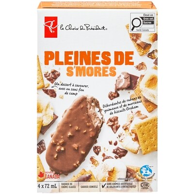 Barres de crème glacée Pleines de S’mores