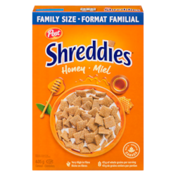 Post Shreddies Honey, Family Size 635 g, $0.87/100g