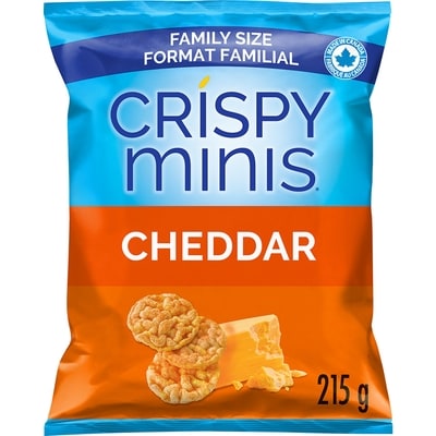 Quaker Galettes de riz brun Cheddar, format familial 215 g, 2,79 $/100g