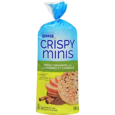 Quaker Crispy Minis Pommes et Cannelle Galette Riz  196 g, 1,79 $/100g