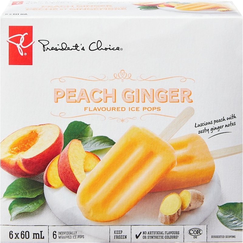 Peach Ginger Flavoured Ice Pops