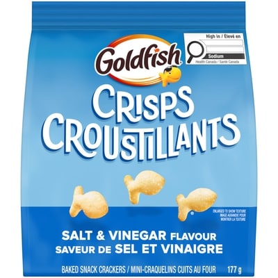 Pepperidge Farm Goldfish Crisps Baked Snack Crackers Salt & Vinegar Flavour 177 g, $2.54/100g