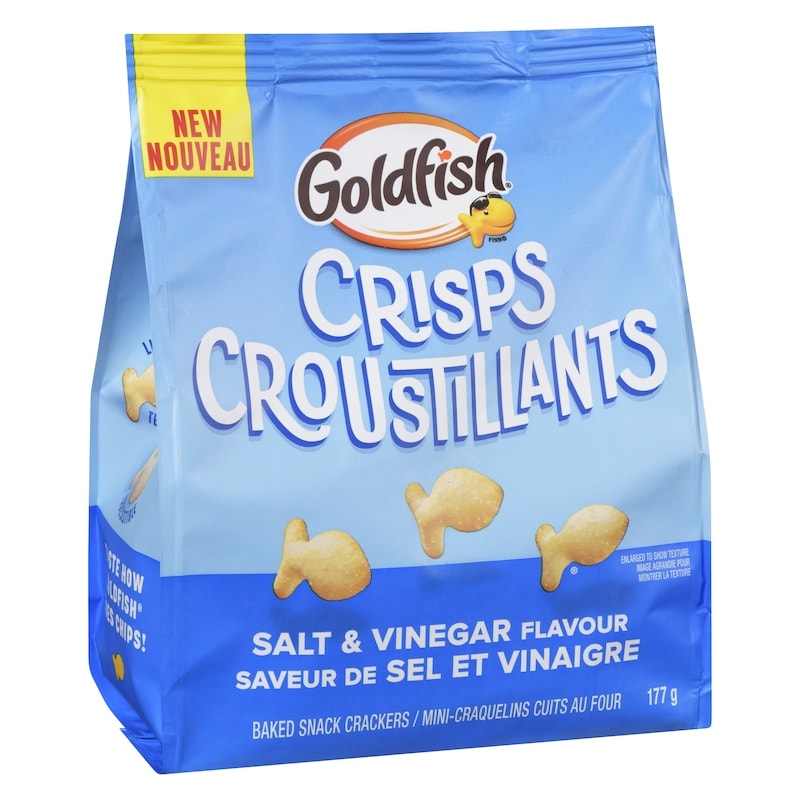 Goldfish Crisps Baked Snack Crackers Salt & Vinegar Flavour