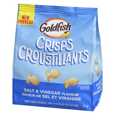 Goldfish Crisps Baked Snack Crackers Salt & Vinegar Flavour