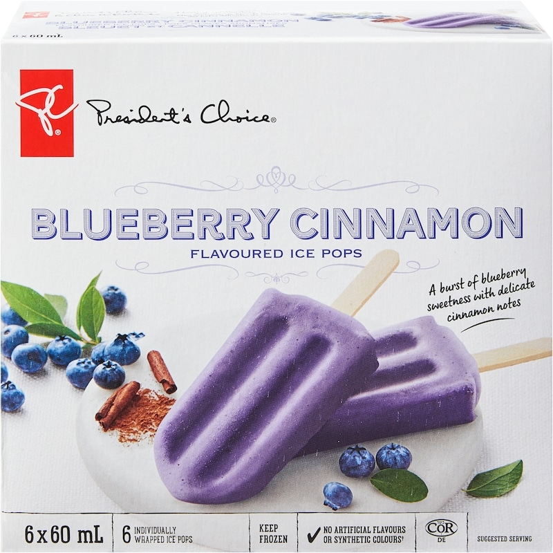 Blueberry Cinnamon Flavoured Ice Pops