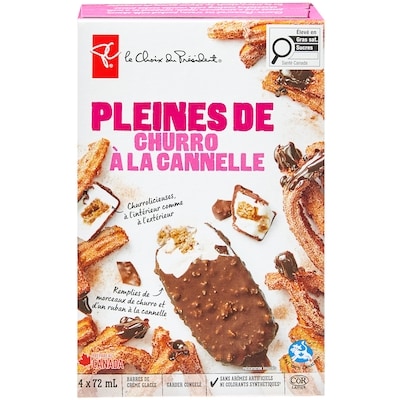 Barres de crème glacée Pleines de Churro à la cannelle