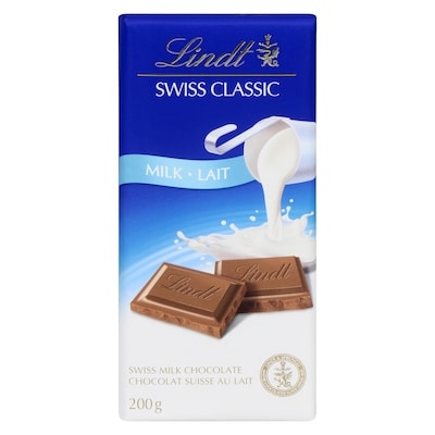 Lindt SWISS CLASSIC Milk Chocolate Bar 200 g, $4.00/100g