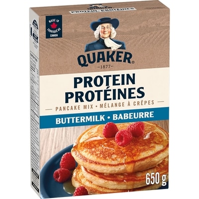 Quaker Mélange à Crêpes protéines Babeurre 650 g, 1,23 $/100g