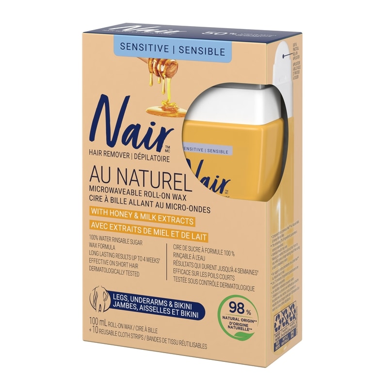 Au Naturel Roll-On Wax Remover for Legs, Underarms & Bikini