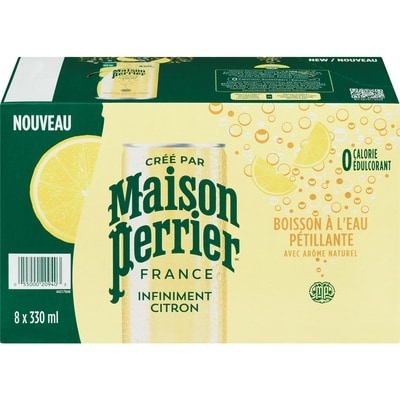 Maison Perrier Infiniment citron, boisson à l’eau pétillante paquet de 8 8x330.0 ml, 0,30 $/100ml