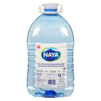 Naya Eau déminéralisée 4 l, 0,06 $/100ml