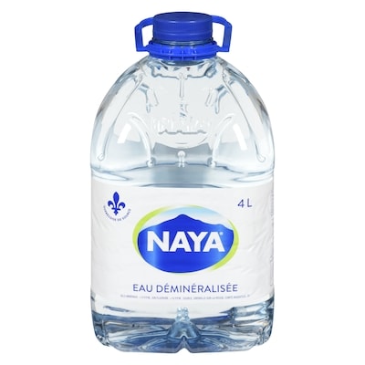 Naya Eau déminéralisée 4 l, 0,06 $/100ml