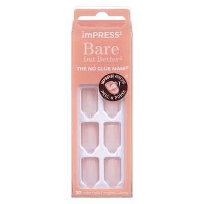Kiss Impress Color Bbb Press-On Nails, Instinct, Pink, Short Length, Squoval Shape Instinct 1 ea, $13.99/1ea