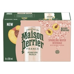 Maison Perrier Boisson à l’eau pétillante Infiniment Pêche 8x330.0 ml, 0,38 $/100ml