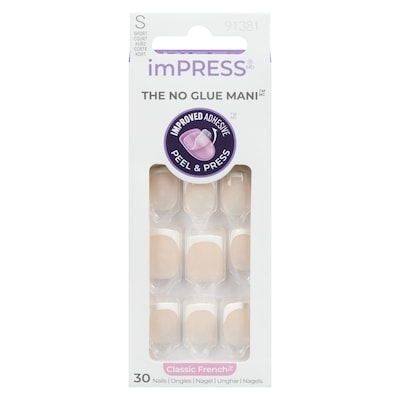 Kiss Impress : ongles à pression manucure française model 1 ea, 14,99 $/1ch