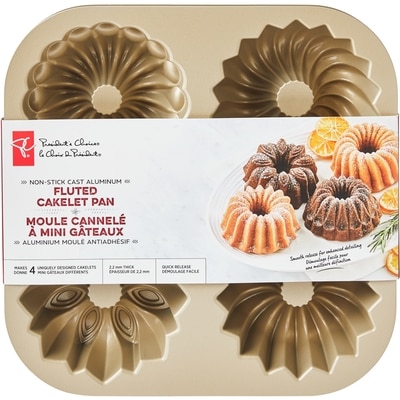 President's Choice Fluted Cakelet Pan Non-Stick Cast Aluminum 1 ea, $24.00/1ea