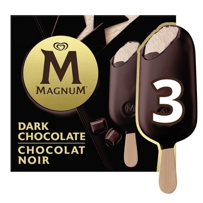 Magnum Dark Chocolate Ice Cream Bar made from unsweetened Belgian chocolate 3x85.0 ml, $2.74/100ml