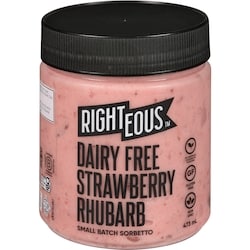 Small Batch Sorbetto Dairy Free Strawberry Rhubarb