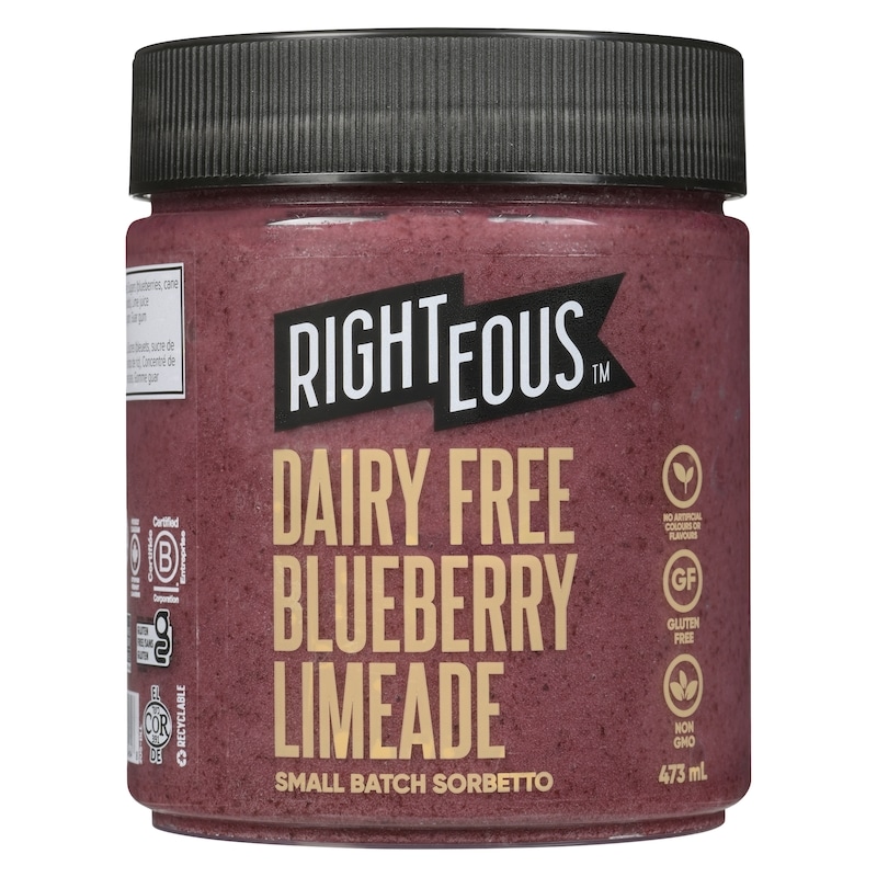 Small Batch Sorbetto Dairy Free Blueberry Limeade