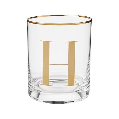 Life at Home Verre à whiskey double avec monogramme – lettre H 1 ea, 8,00 $/1ch