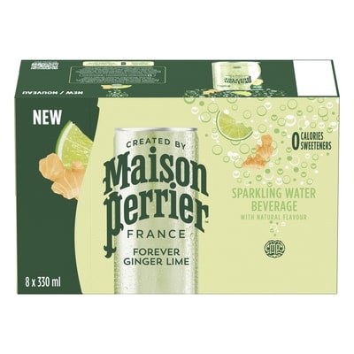 Maison Perrier Sparkling Water Beverage Forever Ginger Lime 8x330.0 ml, $0.30/100ml