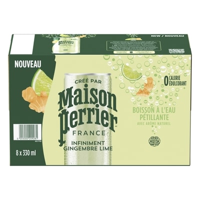 Maison Perrier Boisson à l’eau pétillante Infiniment Gingembre Lime 8x330.0 ml, 0,26 $/100ml