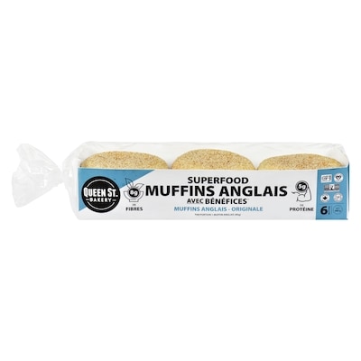 Queen St. Bakery Superfood muffins anglais originale 80 g, 12,49 $/100g