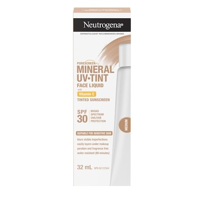 Neutrogena Fluide visage teinté NTG Mineral UV FPS 30 Moyen 32 ml, 59,34 $/100ml