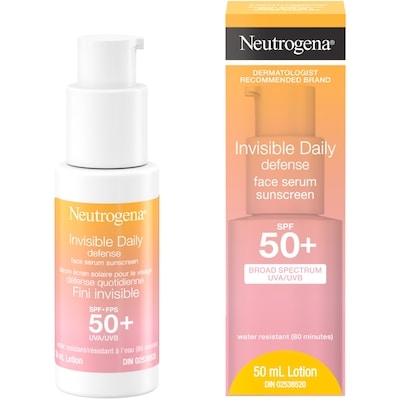 Neutrogena Invisible Daily Defense Serum SPF 50+ 50 ml, $35.98/100ml