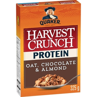 Quaker Harvest Crunch Protein Oat, Chocolate & Almond Cereal 325 g, $2.09/100g