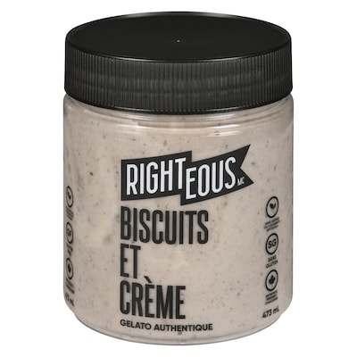 Righteous Gelato authentique biscuits et crème 473 ml, 1,69 $/100ml