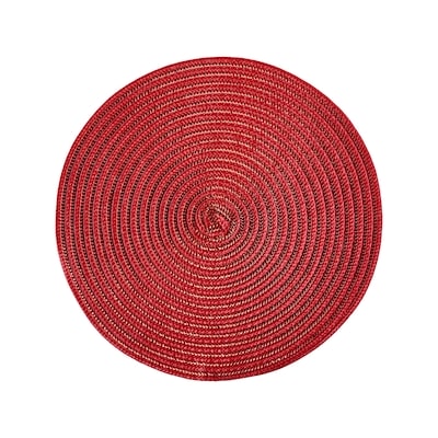Everyday Essentials Round Lurex Placemat - Red 1 ea, $5.00/1ea