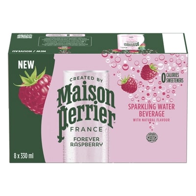 Maison Perrier Sparkling Water Beverage Forever Raspberry, 8-Pack 8x330.0 ml, $0.34/100ml