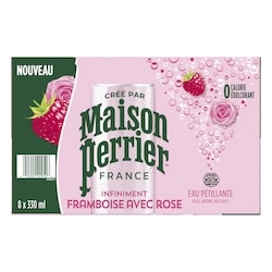 Maison Perrier Boisson à l’eau pétillante Infiniment Framboise avec rose 8x330.0 ml, 0,27 $/100ml