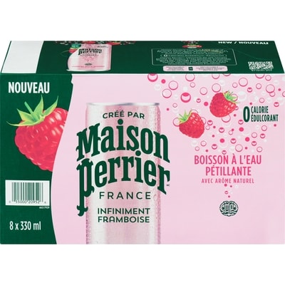 Maison Perrier Boisson à l’eau pétillante infiniment framboise paquet de 8 8x330.0 ml, 0,30 $/100ml