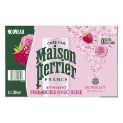 Maison Perrier Boisson à l’eau pétillante Infiniment Framboise avec rose 8x330.0 ml, 0,26 $/100ml