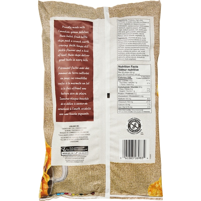 Spicy Dill Pickle Flavour Kettle Cooked Potato Chips