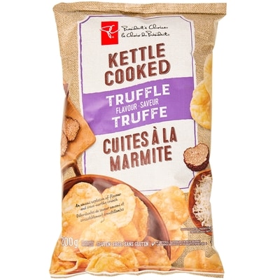 President's Choice Kettle Cooked Truffle Flavoured Potato Chips 200 g, $1.25/100g