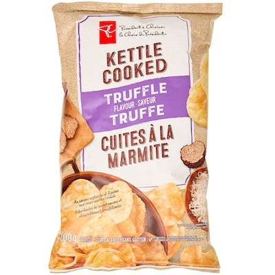 le Choix du Président Croustilles cuites à la marmite à saveur de truffes 200 g, 1,25 $/100g