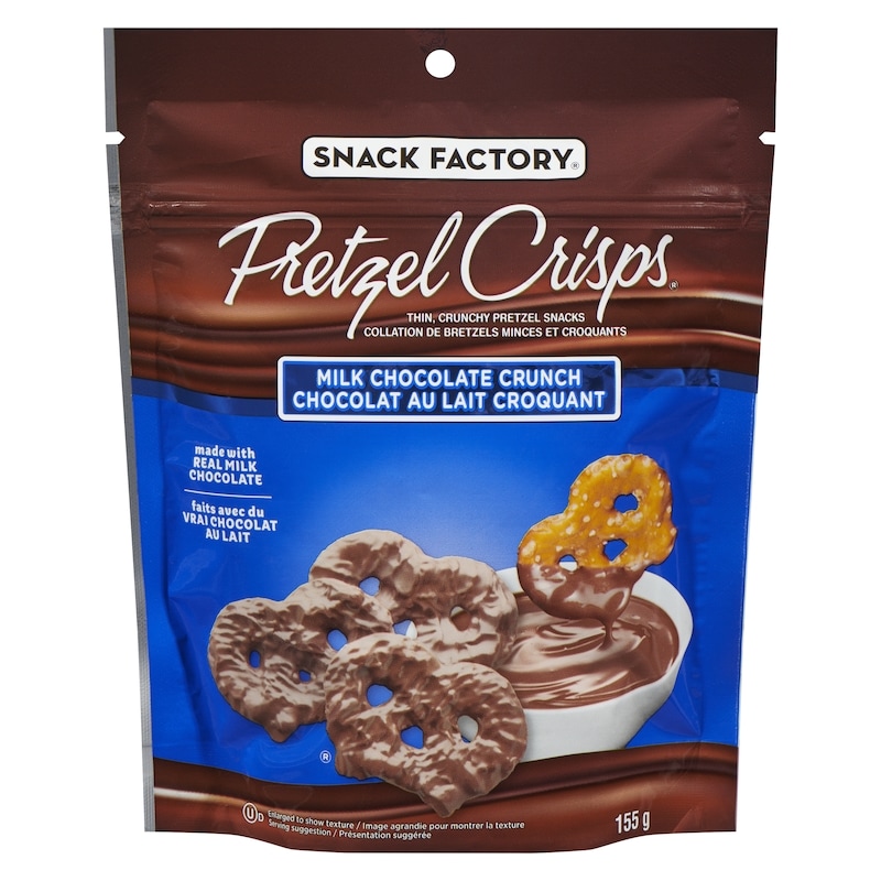 Pretzel Crisps Thin, Crunchy Pretzel Snacks Milk Chocolate Crunch