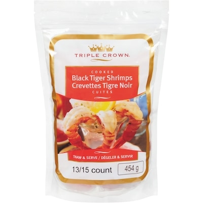 null Cooked Black Tiger Shrimps 13/15 454 g, $5.50/100g