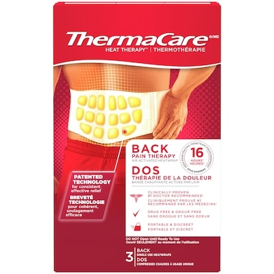 Thermacare Compresses chaudes bas du dos et hanche extensible p-tg 1 ea, 15,99 $/1ch