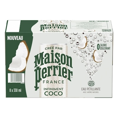 Maison Perrier Infiniment Coco, boisson à l’eau pétillante 8x330.0 ml, 0,38 $/100ml